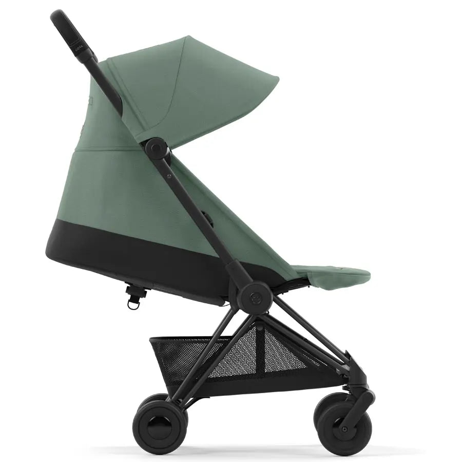 Cybex - Coya Ultra-Compact Stroller (Matt Black/Leaf Green)