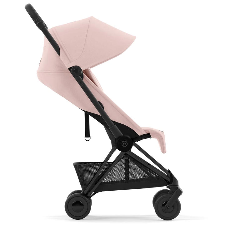 Cybex - Coya Ultra-Compact Stroller (Matt Black/Peach Pink)