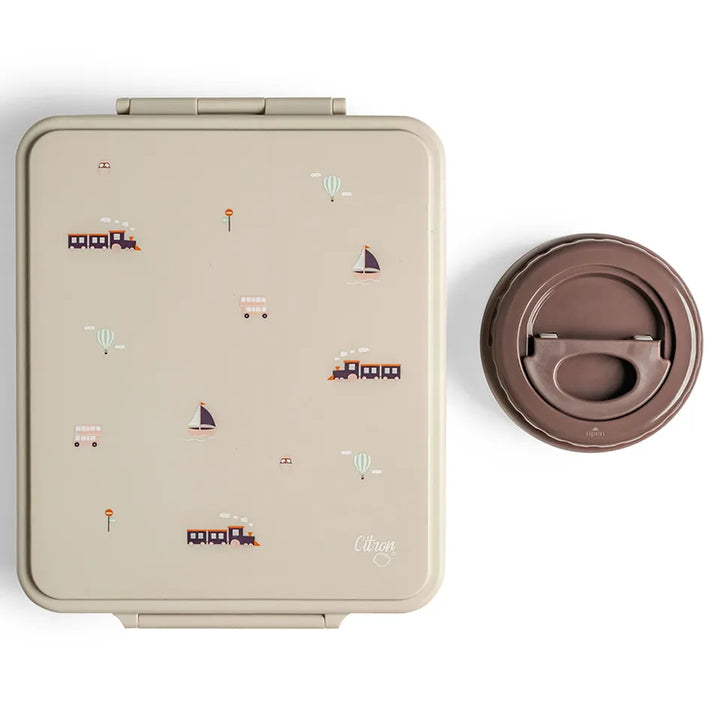 Citron Grand Lunchbox with Food Jar Vehicles