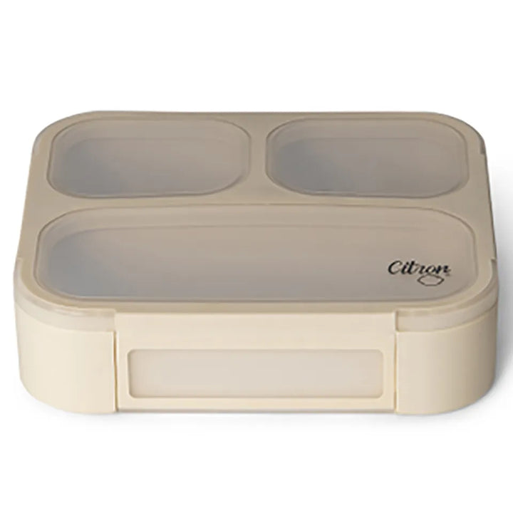 Citron Lunchbox with Fork and Spoon (Beige)
