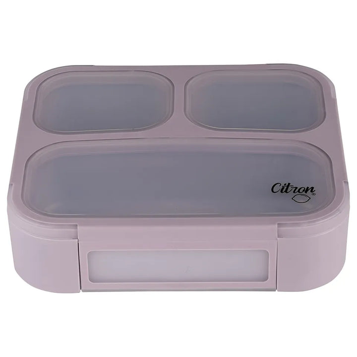 Citron Lunchbox with Fork and Spoon (Purple)