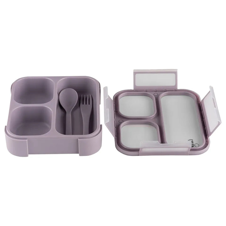 Citron Lunchbox with Fork and Spoon (Purple)