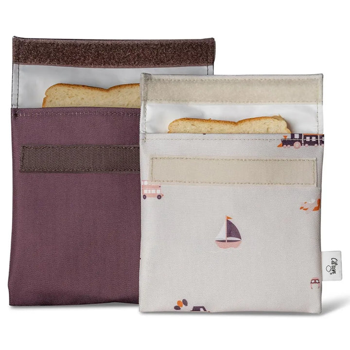 Citron Reusable Sandwich Bag Set of 2 Vehicles