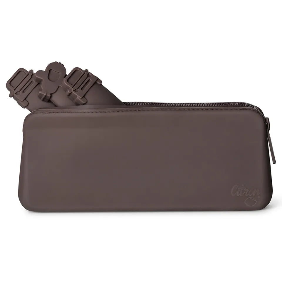 Citron Silicone Cutlery Set with Pouch Plum
