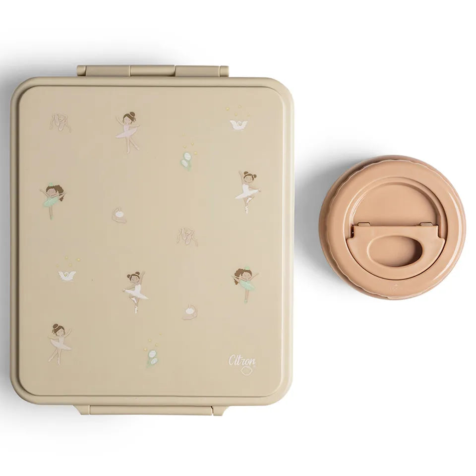 Citron Grand Lunchbox with Food Jar Ballerina