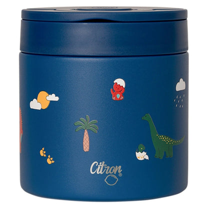 Citron 350ml Classic Thermal Food Jar (Blue Dino)