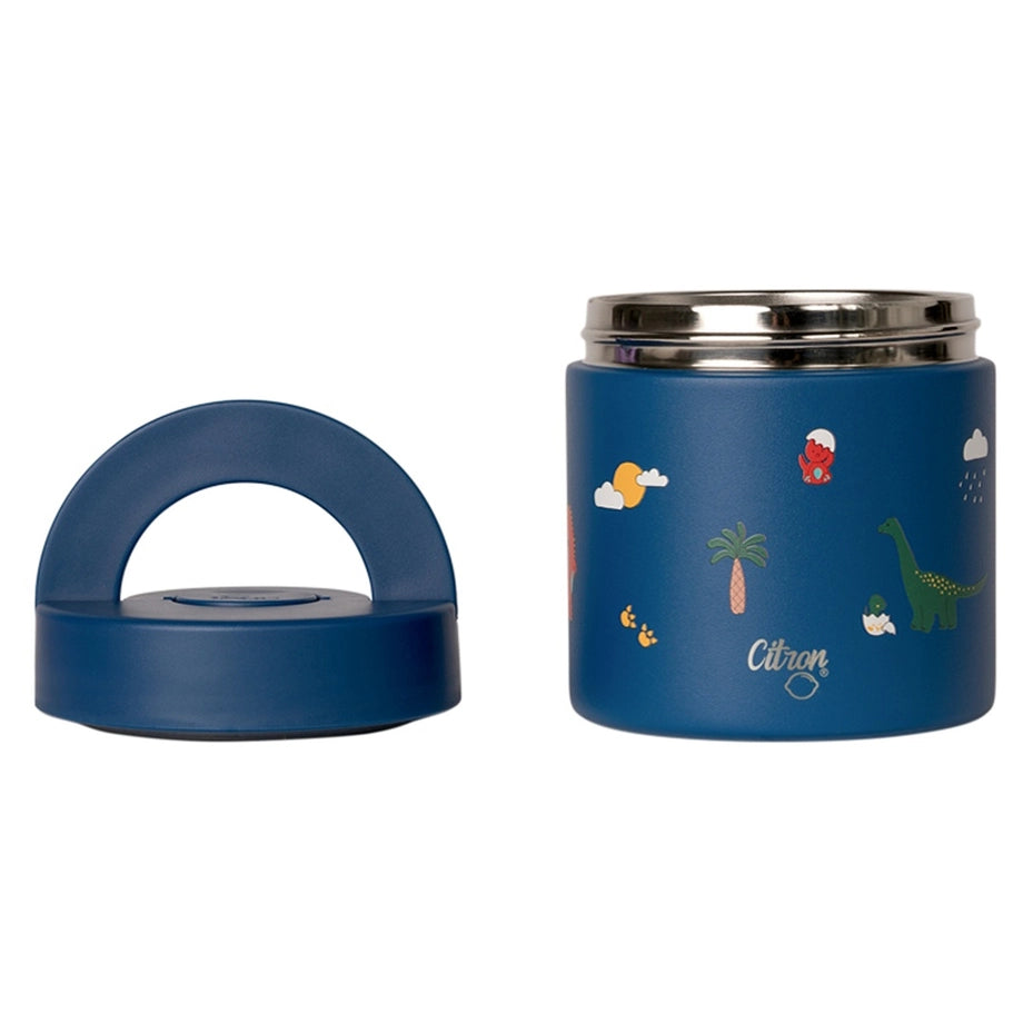 Citron 350ml Classic Thermal Food Jar (Blue Dino)