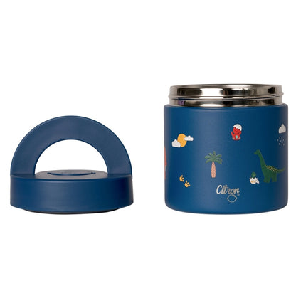 Citron 350ml Classic Thermal Food Jar (Blue Dino)