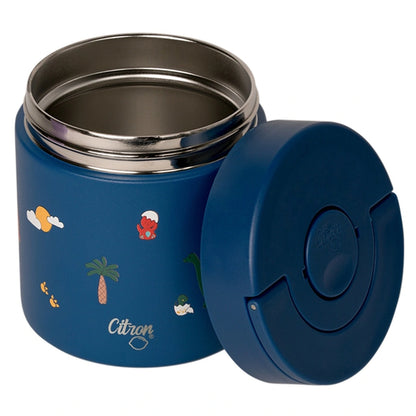 Citron 350ml Classic Thermal Food Jar (Blue Dino)
