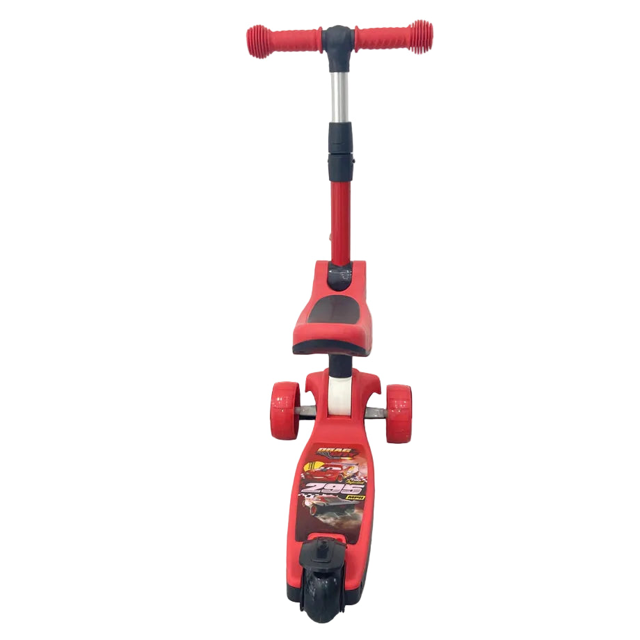 Mesuca Disney Cars Lightining Mcqueen Foldable Twist Scooter 2-in-1