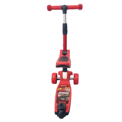 Mesuca Disney Cars Lightining Mcqueen Foldable Twist Scooter 2-in-1