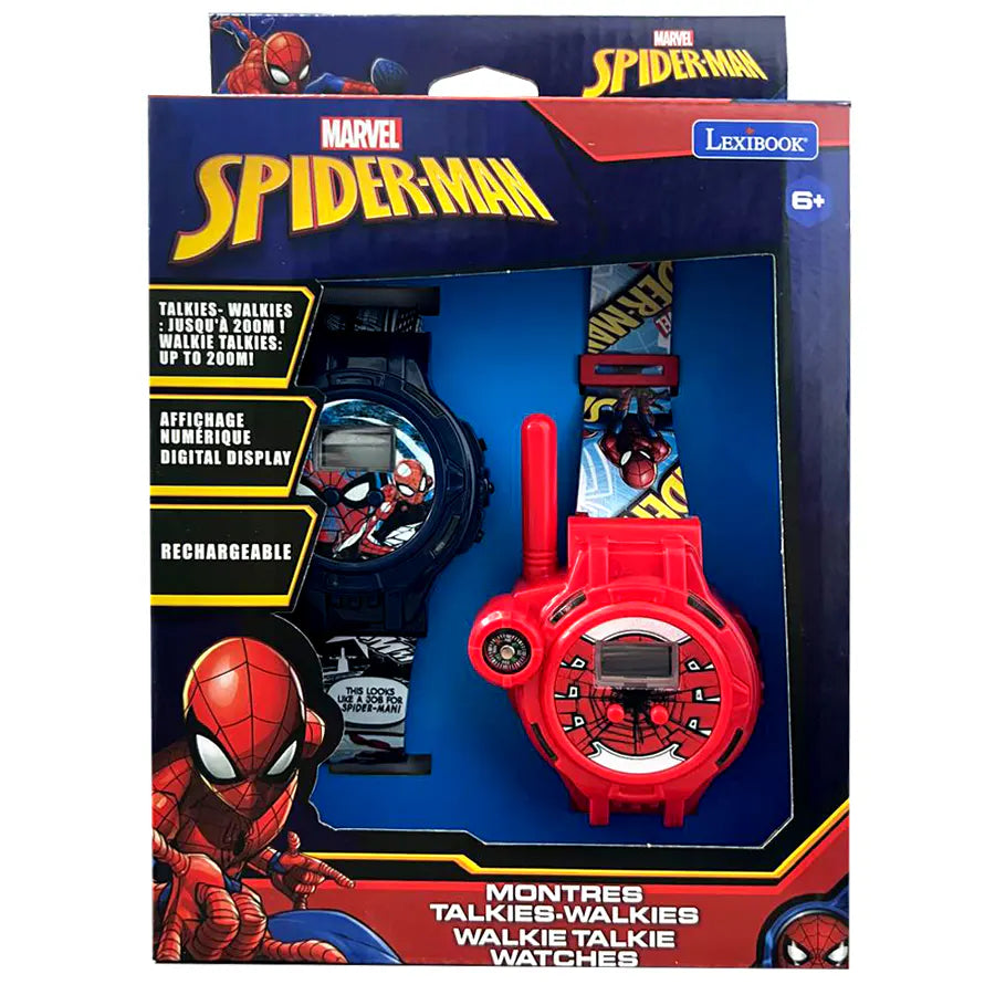 ساعة Lexibook Spiderman الرقمية مع جهاز اتصال لاسلكي 200 متر ساعة Lexibook Spiderman الرقمية مع جهاز اتصال لاسلكي 200 متر