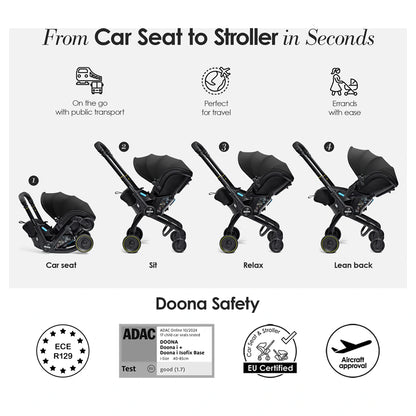 Doona X Infant Car Seat (Nitro Black)