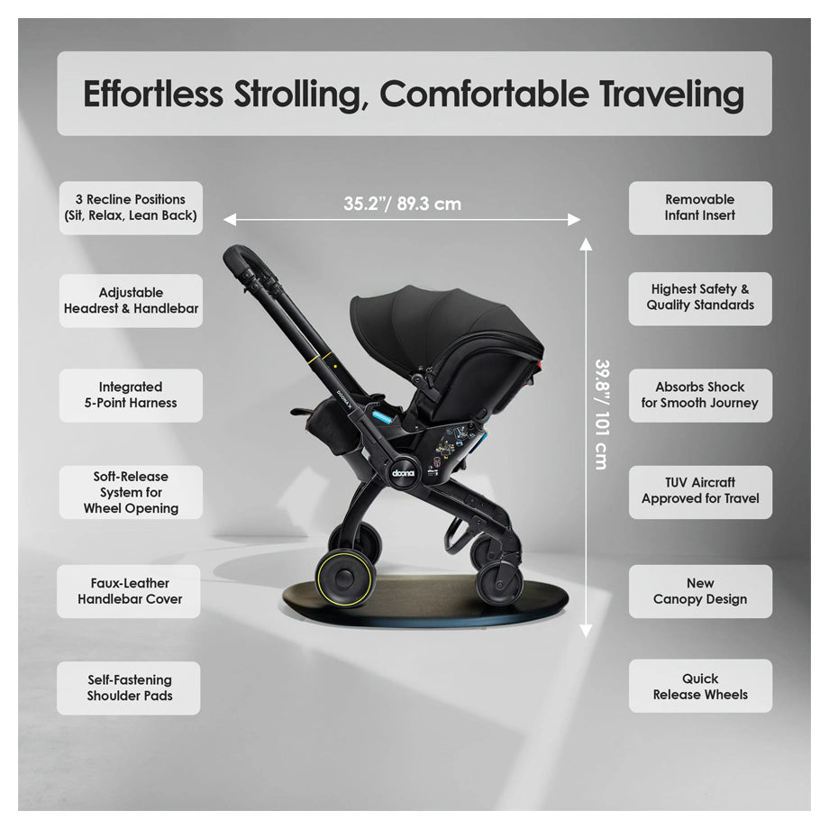 Doona X Infant Car Seat (Nitro Black)