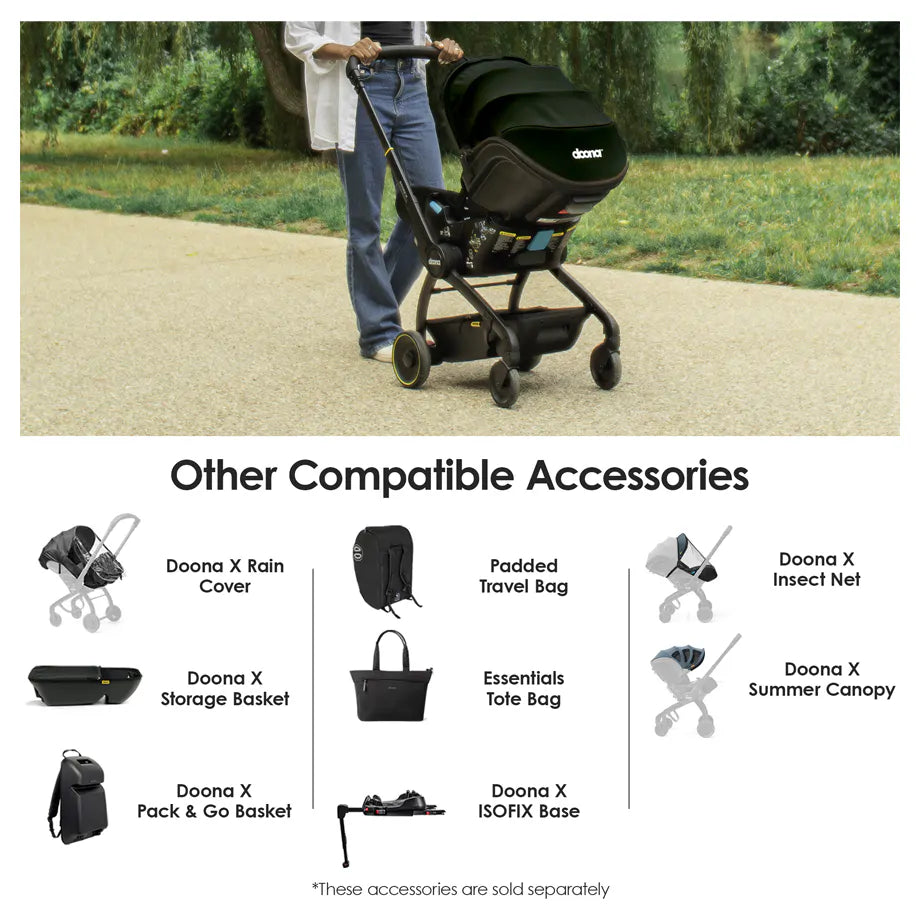 Doona X Infant Car Seat (Nitro Black)