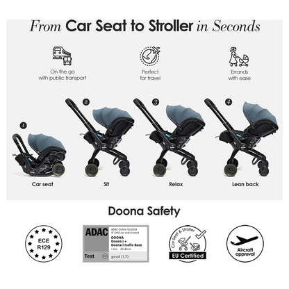 Doona X Infant Car Seat (Ocean Blue)
