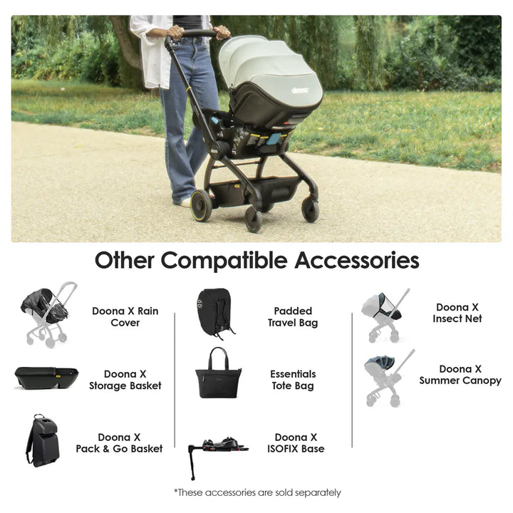 doona x car seat & stroller dusty sage Doona X Infant Car Seat & Stroller (Dusty Sage) – Halamama.com
