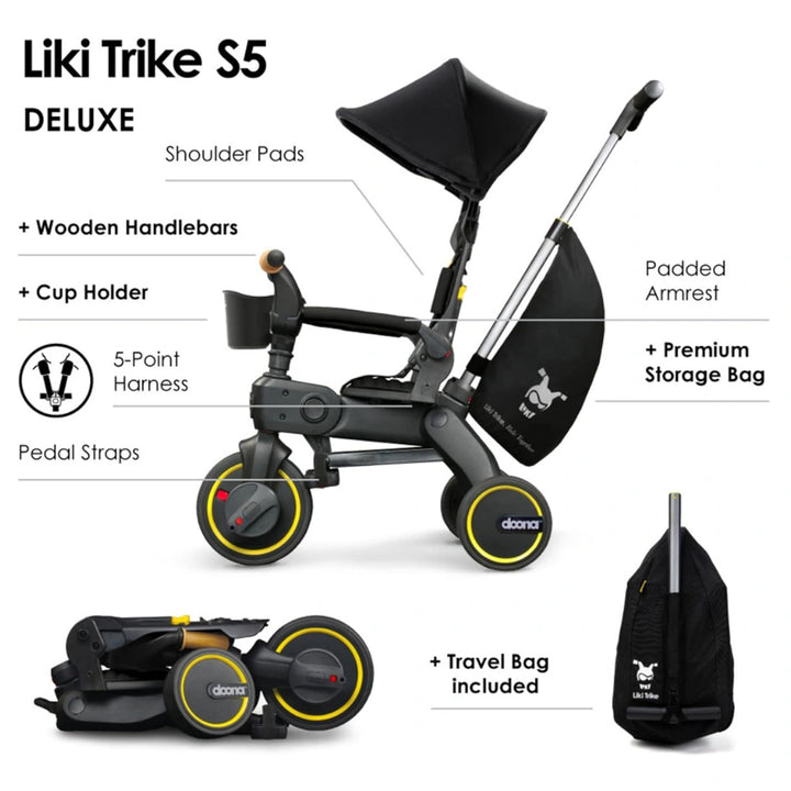 Doona Liki Trike S5 (Nitro Black) – Halamama.com