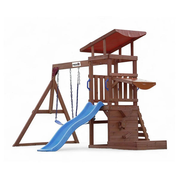 Dynamic Sports Arabian Caracal Wooden Swing Set Outdoor Playset