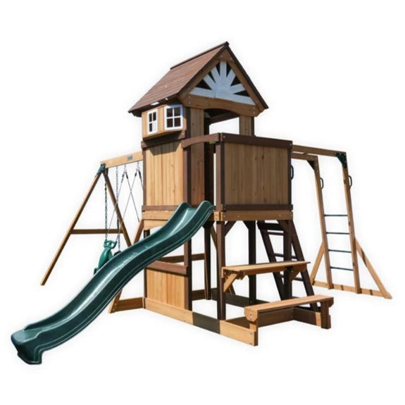 Dynamic Sports Arabian Tahr Wooden Swing Set