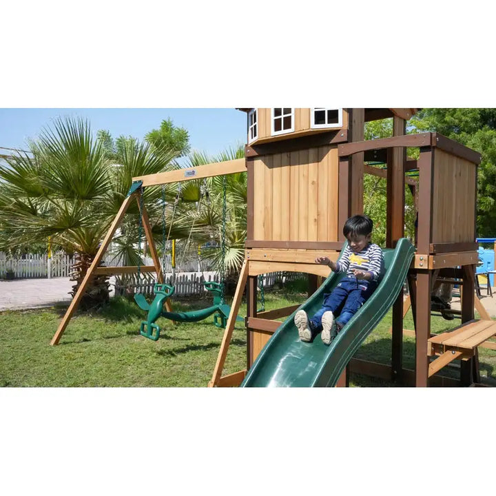 Dynamic Sports Arabian Tahr Wooden Swing Set