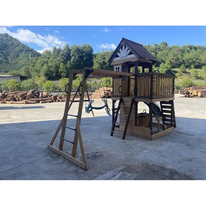 Dynamic Sports Arabian Ibex Wooden Swing Set