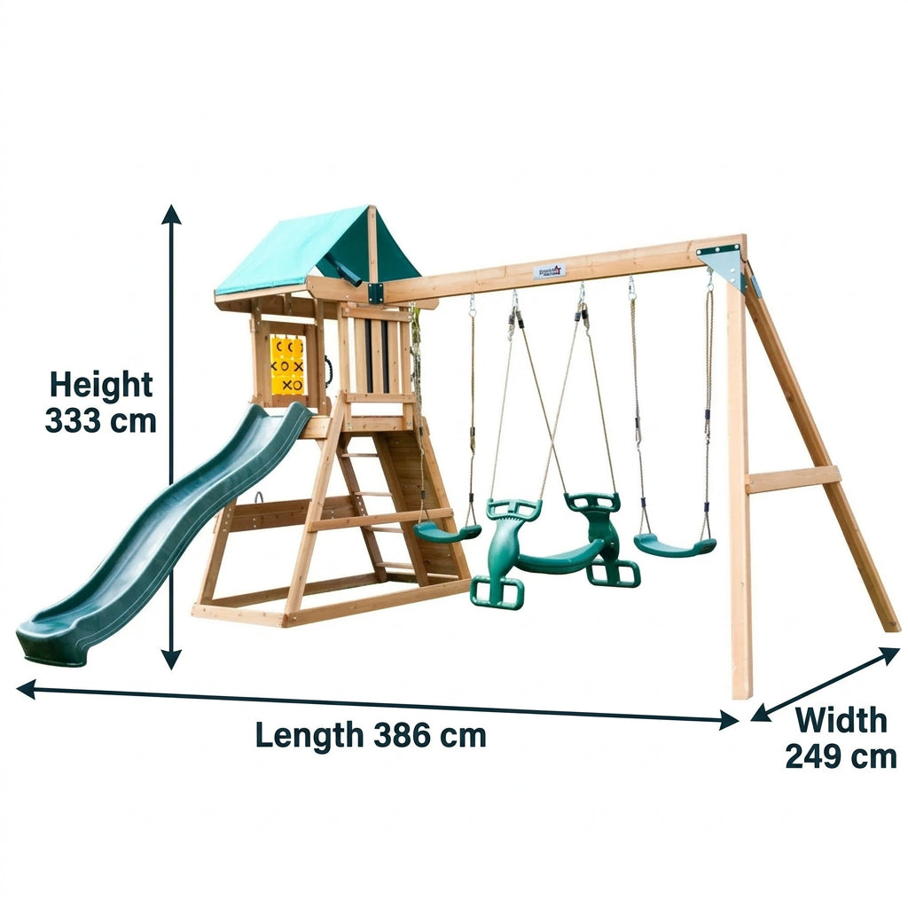 Dynamic Sports Arabian Baboon Wooden Swing Set