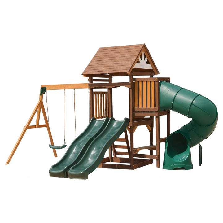 Dynamic Sports Arabian Wolf Wooden Swing Set