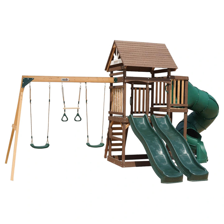 Dynamic Sports Arabian Wolf Wooden Swing Set