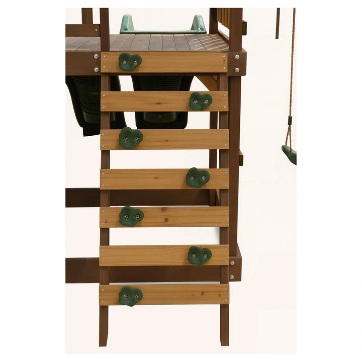 Dynamic Sports Arabian Wolf Wooden Swing Set