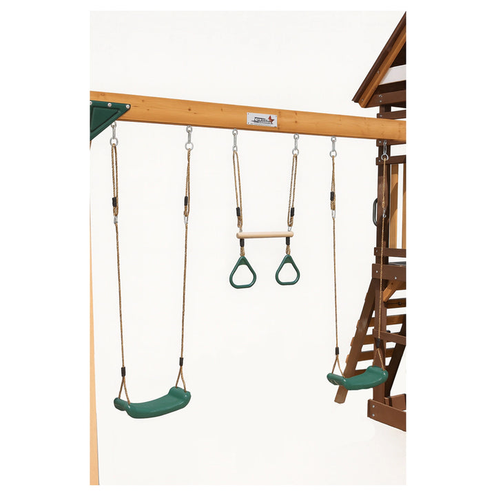 Dynamic Sports Arabian Wolf Wooden Swing Set