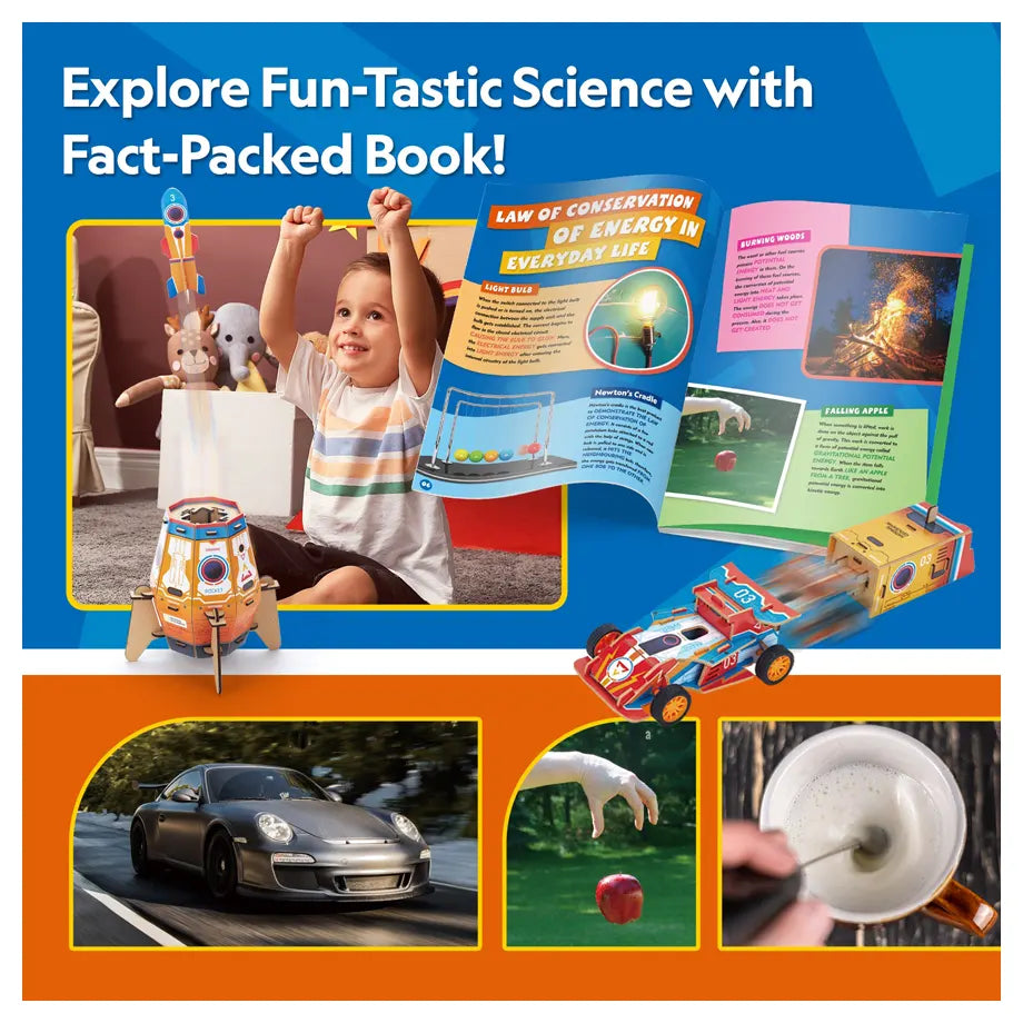 National Geographic 2 in 1 Blast-Off Rocket & Racing Car