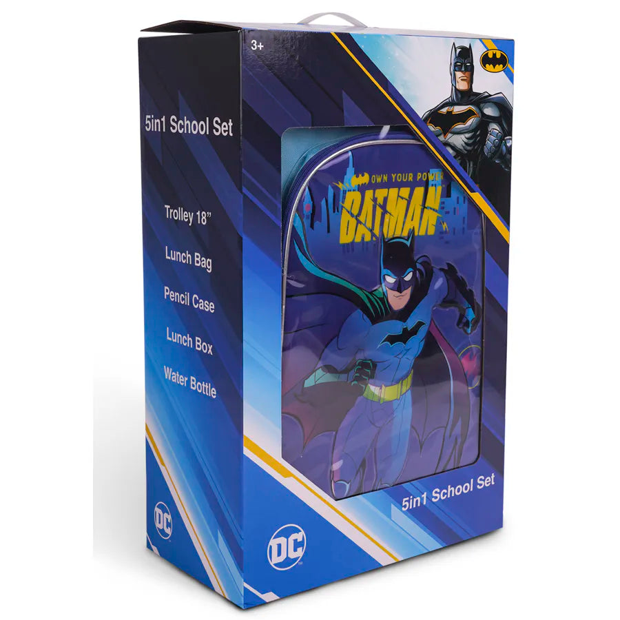 Warner Bros Batman Own Your Power 5 in1 Trolley Box Set 18"