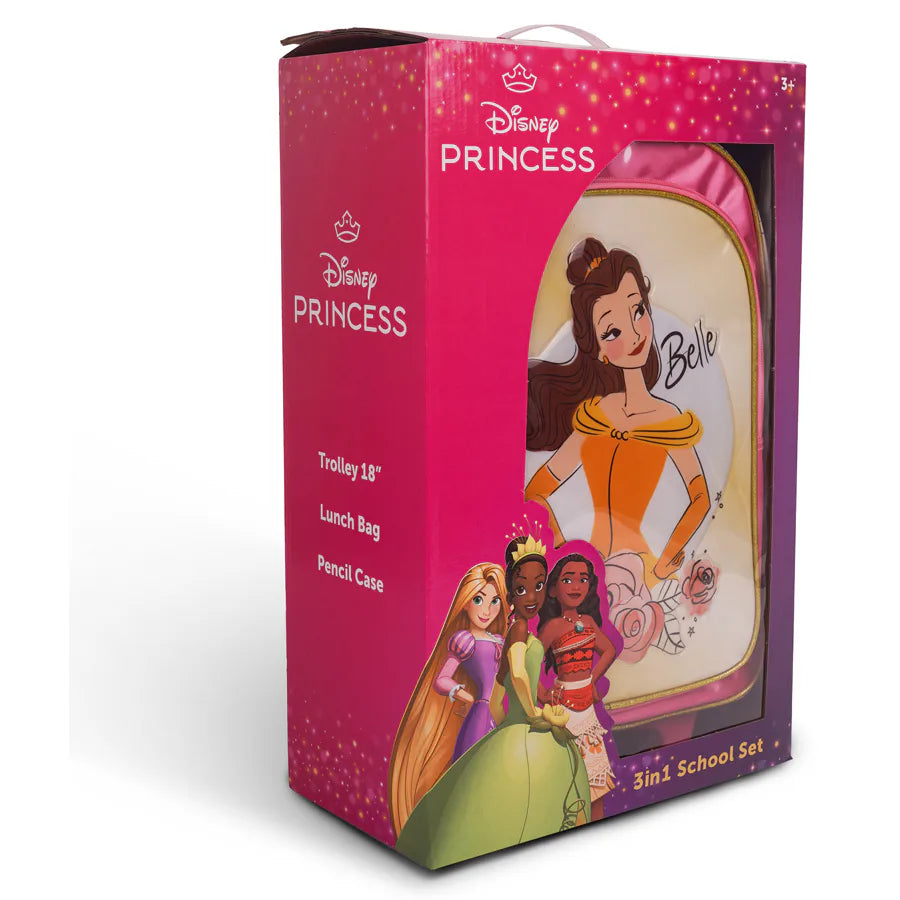 Disney Princess Belle And Roses 3 in1 Trolley Box Set 18"