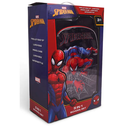 Marvel Spider Man Black Spider Web 5 in1 Trolley Box Set 18"