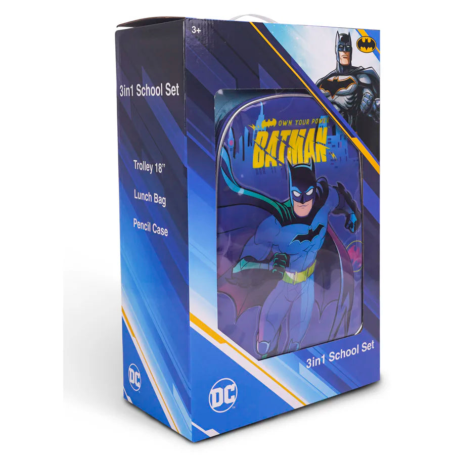 Warner Bros Batman Own Your Power 3n1 Trolley Box Set18"