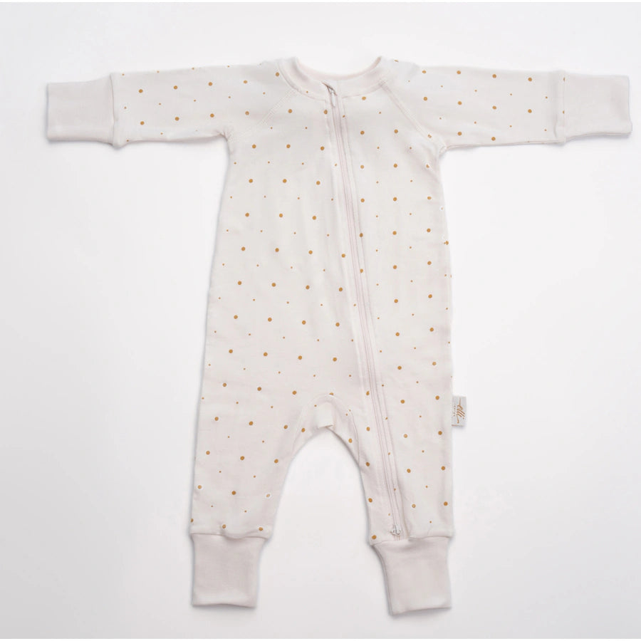 Elli Junior Bamboo Two Way Zip Pajamas Golden Dots Elli Junior Bamboo Two Way Zip Pajamas Golden Dots