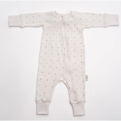 Elli Junior Bamboo Two Way Zip Pyjamas Golden Dots