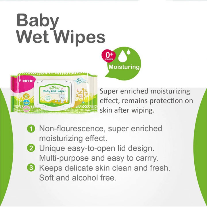 Farlin Baby Wet Wipes (Skincare) 85 Sheets