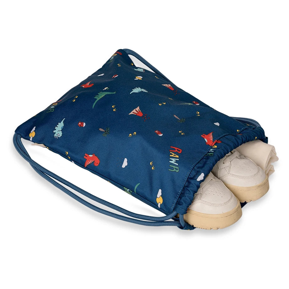 Citron Drawstring Wet Bag (Blue Dino)
