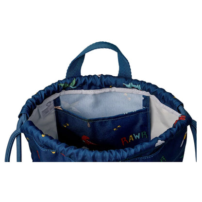 Citron Drawstring Wet Bag (Blue Dino)
