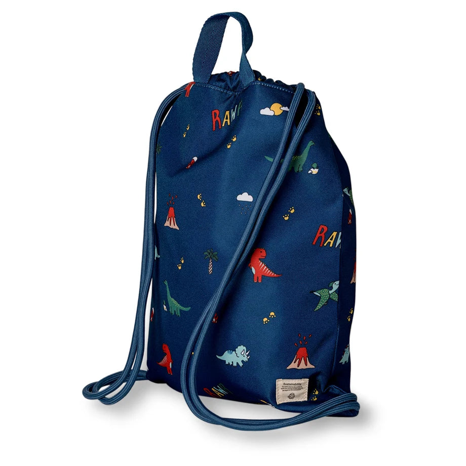 Citron Drawstring Wet Bag (Blue Dino)