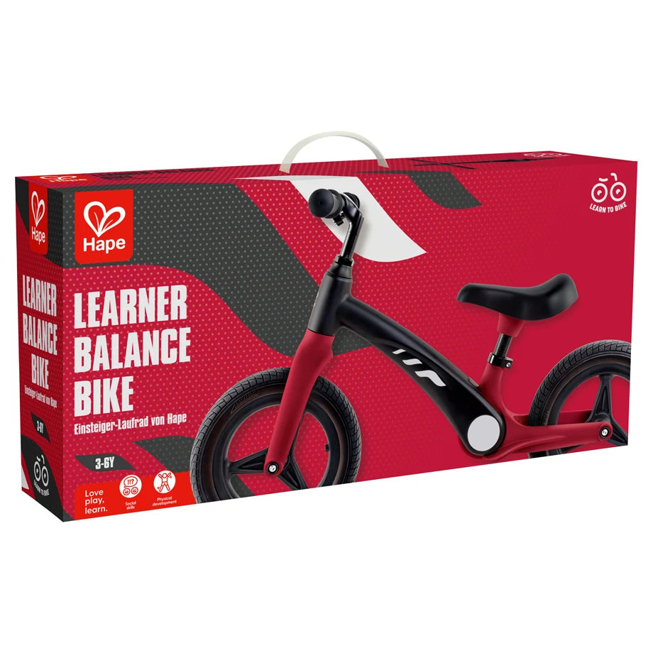 Hape Learner Lightweight Balance Bike No Pedal Training Bike (Red)
