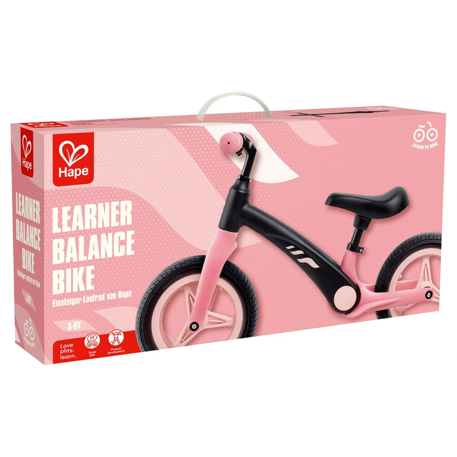 Hape Learner Lightweight Balance Bike No Pedal Training Bike (Pink)