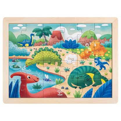 Hape Dinosaur Double Sided Puzzle 24 Piece Educational Jigsaw