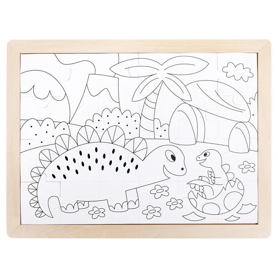 Hape Dinosaur Double Sided Puzzle 24 Piece Educational Jigsaw