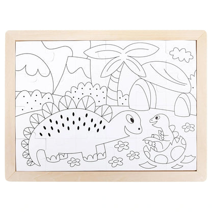 Hape Dinosaur Double Sided Puzzle 24 Piece Educational Jigsaw