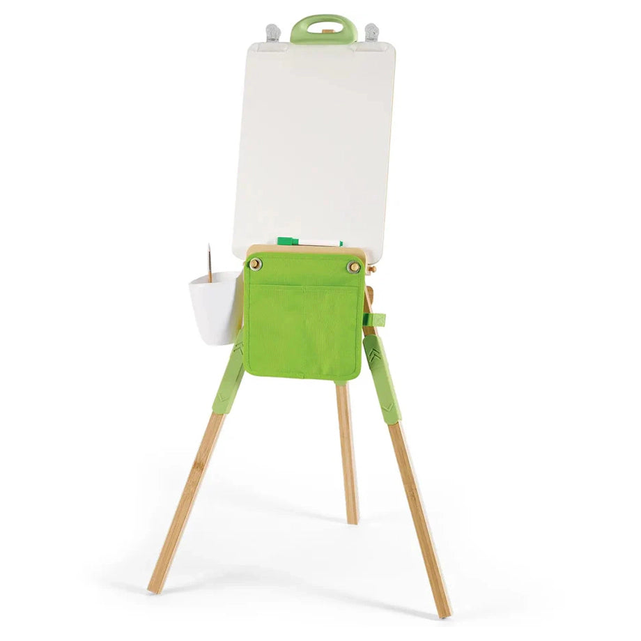 Hape Portable & Eco Friendly Bamboo Easel Arts & Crafts (14 pcs)