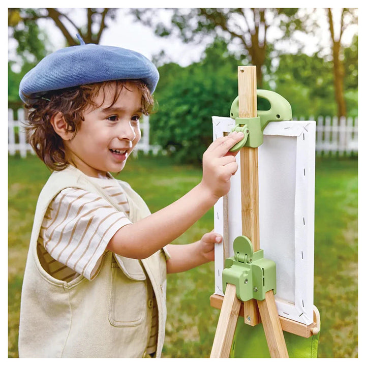 Hape Portable & Eco Friendly Bamboo Easel Arts & Crafts (14 pcs)