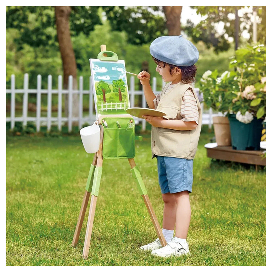 Hape Portable & Eco Friendly Bamboo Easel Arts & Crafts (14 pcs)
